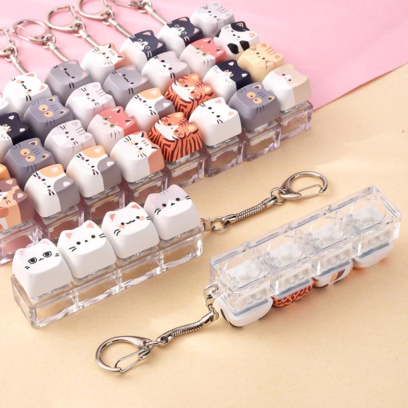 1Pcs Cute Cat Keycap Fidget Ke - đánh giá và giá Electronics Latest Gadgets