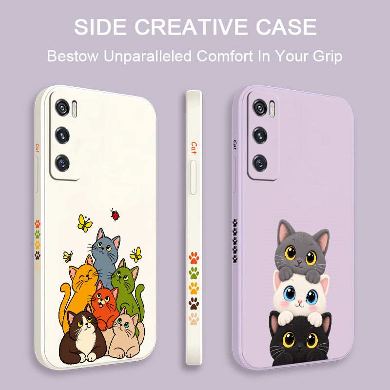 Cute Coloful Cats Phone Case F - đánh giá và giá Vivo V40