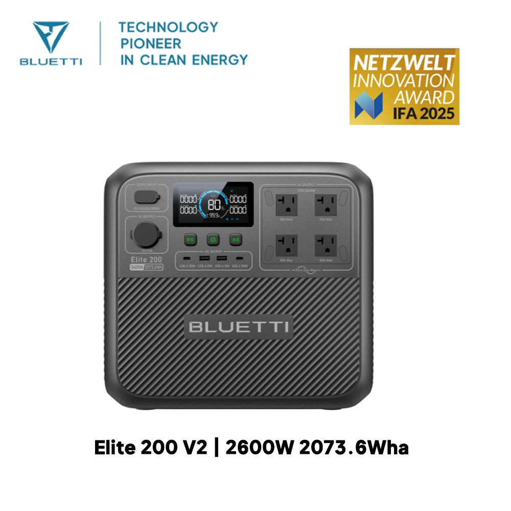 【Renew】BLUETTI Elite 200 V2 Po - đánh giá và giá Solar Powered Charger